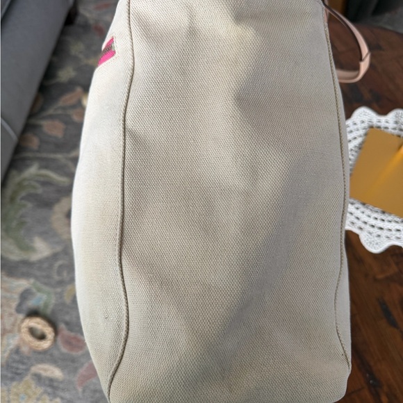 Coach Beige and Pink Canvas/leather Weekender Tote 20x15 Includes Triple hangtag - Picture 13 of 15